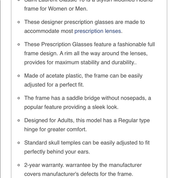 🎉HP🎉 Saint Laurent Paris Burgundy Classic 10 Glasses - Picture 7 of 8